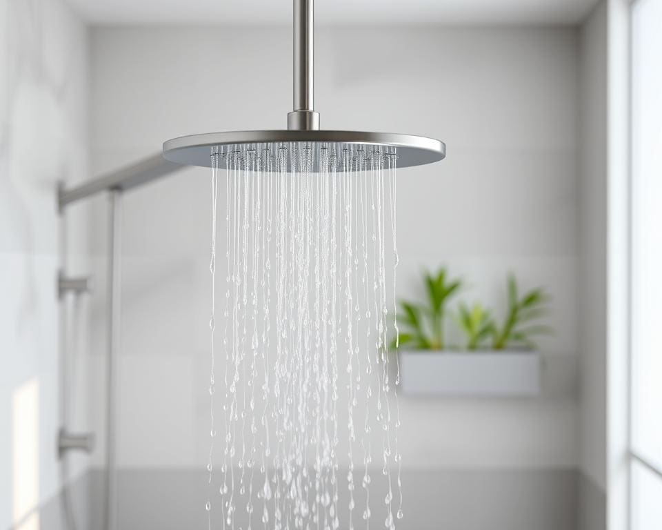 Is een regendouche geschikt bij lage waterdruk?