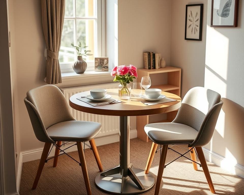 Is een ronde eettafel geschikt voor kleine ruimtes?