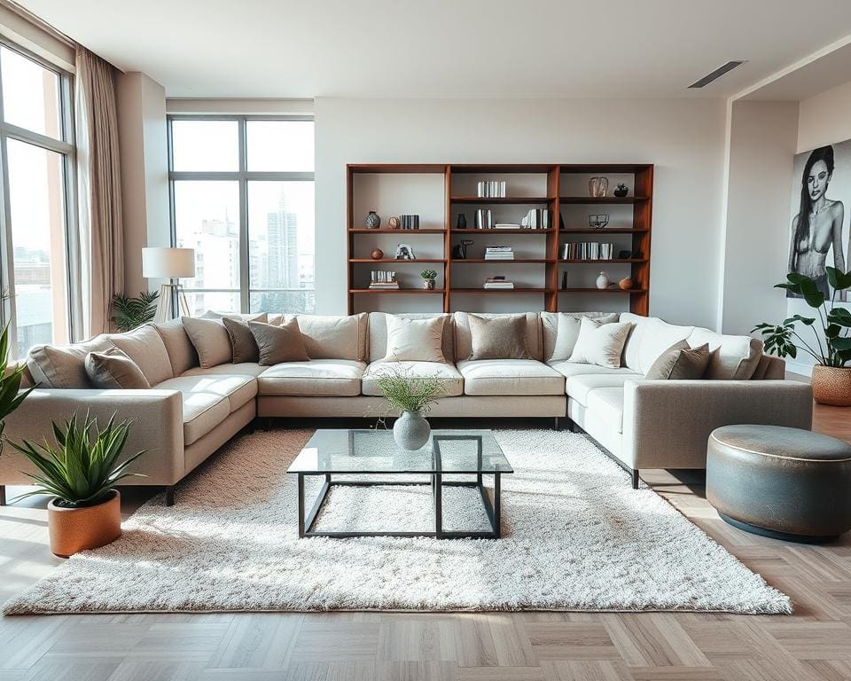 Welke hoekbank past bij een ruime woonkamer?