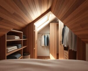 Welke kledingkast past onder een schuin dak?