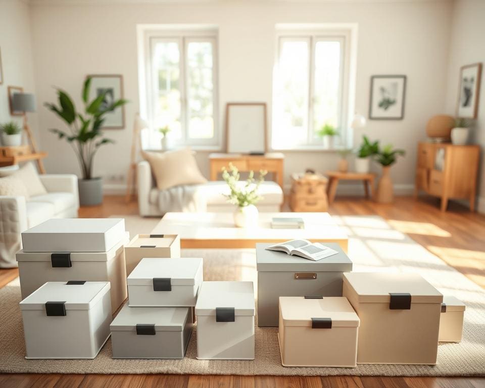 Welke opbergboxen passen in een minimalistisch interieur?
