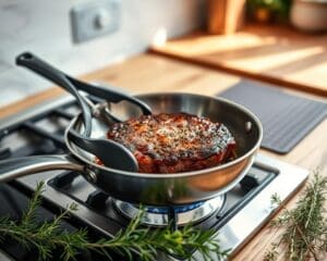 biefstuk bakken pan