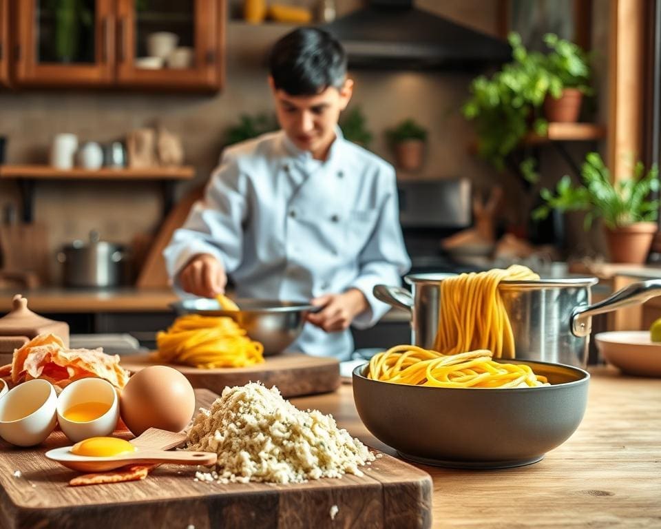 pasta carbonara maken