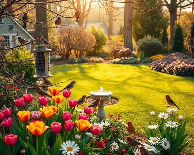 vogels in tuin